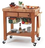 Denford Beech Butchers Block Kitchen Trolley