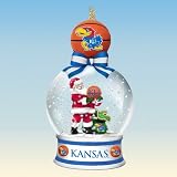 Kansas Jayhawks Snow Globe Ornaments