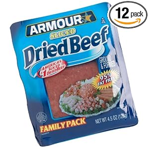Armour Dried, Sliced Beef, 4.5-Ounce Pouch (Pack of 12) by Armour