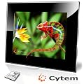 Cytem VX15-pro schwarz, Digitaler Bilderrahmen 38,1 cm (15 Zoll) (1024x768 / 4:3), Echte Zufallswiedergabe, Ordnerbasierte Diaschau, Diaschau Fortsetzen nach Standby / hochwertiger Acrylrahmen
