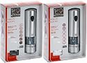 ELIS DUO, Moulin &agrave; poivre &eacute;lectrique + Moulin &agrave; sel &eacute;lectrique inox avec syst&egrave;me U Select.
