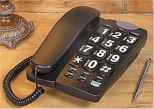Big Button Corded Speakerphone with 13 Number Memory BlackB00117EIJ0