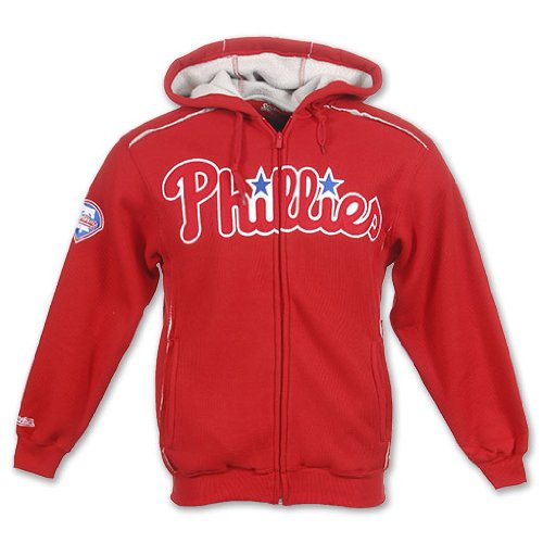 DYNASTY APPAREL INDUSTRIES Dynasty Men's Philadelphia Phillies Sherpa Fleece Jacket, Red