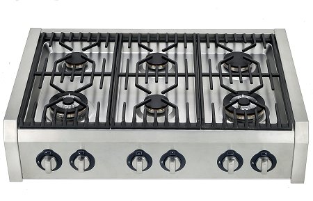 New 36 Htrt366lp Slide In Cooktop Liquid Propane 6 Burner