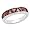 3.20 Carat Genuine Garnet Channel-Set Silver Ring
