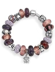 Bling Jewelry 925 Silver Mother Child Dangle Charm Bracelet