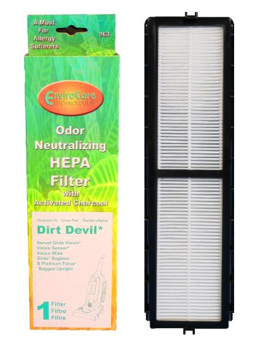 (25) Dirt Devil Vision Pleated w/activated Charcoal True HEPA Style Vacuum Filter, Uprights, & Swivel Glide Vacuum Cleaners, 26900929000, 2690061R00, 369032001,2-3800320-600, RO-690061