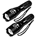 Tactical Flashlight 2 Pack - Tac Light Torch Flashlight - As Seen on TV XML T6 - Super Bright LED Flashlight with 5 Modes - Adjustable Waterproof Military Grade Flashlight for Camping Hiking by WdtPro
