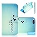 iphone 6 Plus Case, Tradekmk(TM) Fashion Light Color Little Love-shape Design Premium PU Leather Slim Fit Folio Magnet Wallet Stand Shell Cover Case with Card Holders Compatible with Apple iPhone 6 Plus(5.5)[+Stylus]