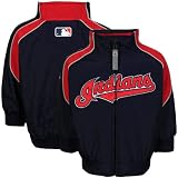 MLB Majestic Cleveland Indians Newborn Authentic Elevation Full Zip Jacket - Navy Blue (3-6 Months)