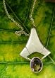 Amethyst pendant necklace, 'Trinity Crown' Amethyst pendant necklace, 'Trinity Crown'