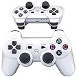 Donop Silver Bluetooth Wireless Controller for Ps3,game Pad Bt Game Gaming Controllers Joystick Joypad Gamepad Consoles for Six-axis Dualshock Pc Laptop w/ Dual Vibration Feedback Motors Easy Installation Ps3