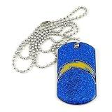 NFL San Diego Chargers Glitter Dog Tag