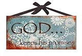 God Keeps His Promises Inspirational Metal Sign