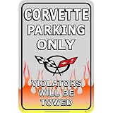 Corvette Parking Only Metal Sign
