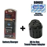 Replacement Battery Charger  For The Sony Cybershot DSC-W220, DSC-W230, DSC-W290 Digital Cameras + Exclusive FREE Complimentary Super Deal Micro Fiber Lens Cleaning Cloth