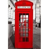 London (Telephone Booth) Art Poster Print - 24x36