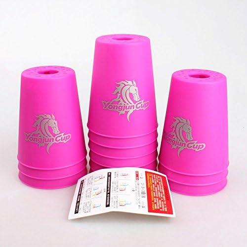 YJ MOYU Speed Flying Cup Stacking Rapid Cups Set pink ，set of 12