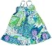 Pink Angel Infant/Toddler Girls Colorful Blue Hawaiian Summer Flower Dress 12M 18M 24M 2T 3T 4T (18M)