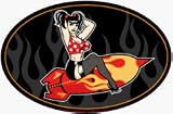 50s Pinup Babe Car Magnet