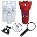 KleenWater Hot Water Filter (1), Mounting Bracket (1), 5 Micron High Temp Cartridges (3), Spare Oring (1), Filter Wrench (1)