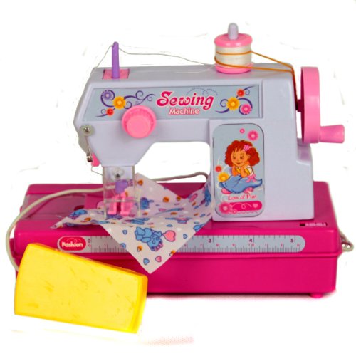 Kids Sewing Machine W/ Lights & Music, White, Pink Base -Affordable Gift for your Loved One! Item #DCHI-SDS-017267