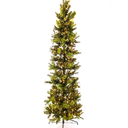 Traditional 8' Slim Line Pine PreLit Christmas Tree Traditional