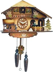 German Cuckoo Clock - Musical Dancers and Waterwheel