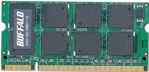 BUFFALO DDR2 PC2-5300 200Pin S.O.DIMM 1GB ECO-D2/N667-1G