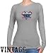 NCAA DePaul Blue Demons Ladies Ash Distressed Logo Vintage Long ...