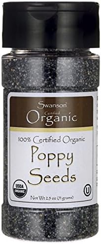 Swanson 100% Certified Organic Poppy Seeds 2.5 oz (71 grams) Seeds