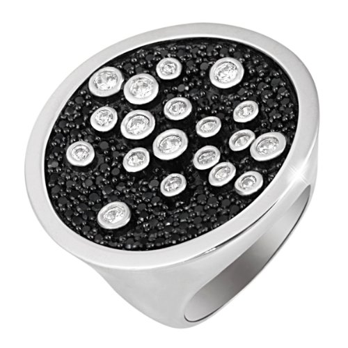 Goldmaid Damen-Ring Silber 925 120 schwarz-wei&szlig;e Zirkonia Sternenhimmel Gr. 56 Pa R4795S56 Preisvergleich