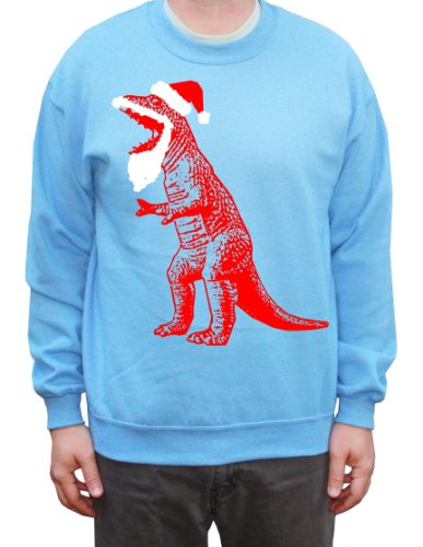 Happy Family Clothing Big Bang Theory Santa T-Rex Ugly Sweater Pullover Sweatshirt