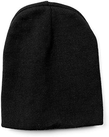 9" Solid Black Skull Cap Beanie That Will Fit Your Head Perfect