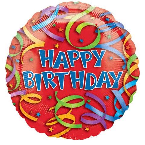 Happy Birthday with Streamers 18