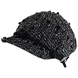 New Cotton Fishnet Newsboy Gatsby Driving Hat Cap Black - Small / Medium