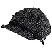 New Cotton Fishnet Newsboy Gatsby Driving Hat Cap Black - Small / Medium