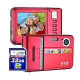 SVP NEW 9MP Red Digital Camera+ Video Recorder+8X Zoom~ UltraSlim (32GB Included)