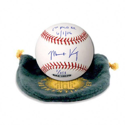 Matt Kemp Autographed Baseball with 1st MLB HR 6/1/06 Inscription