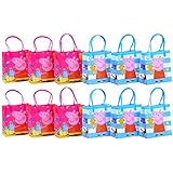 Peppa Pig Party Favor Goodie Gift Bag - 6" Small Size (12 Packs)
