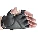 Decade 49533 Anti-Vibration Half-Finger Right Hand Glove Liner with Leather Palm and Gfom, Black, Large-XXLarge