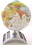 120mm Solar Rotating World Globe Beige Ocean Brand New