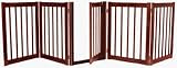 Dynamic Accents 42225 - 32 Inch 5 Panel Walk-Through Free Standing EZ Gate - Mahogany