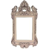 Ornate Antique White Wood Framed Picture Frame