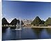 Canvas Prints of Lake, fountain and ornamental trees in Hampton Court Palace grounds, near from Robert Harding