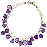 Gold-Filled 8mm Amethyst Briolette Bracelet, 7.5