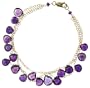 Gold-Filled 8mm Amethyst Briolette Bracelet, 7.5"