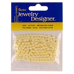 4mm Loose Round Pearls, Cream Cultura, 240 Pc Pkg (1 Pack)