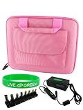 HP Mini 1000 XP 8.9-Inch Netbook Cube Carrying Case with Universal 12v Car Charger - Cube Pocket Pink