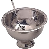 Hammered Stainless Steel Punch Bowl: 8 Quart